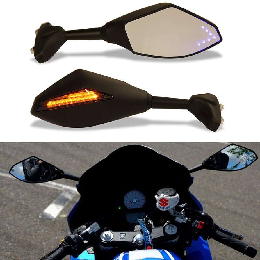 mimi Amazon.com: Motorcycle Rearview Mirrors With LED Turn Signal